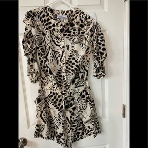 Leopard, romper, like new (worn once)